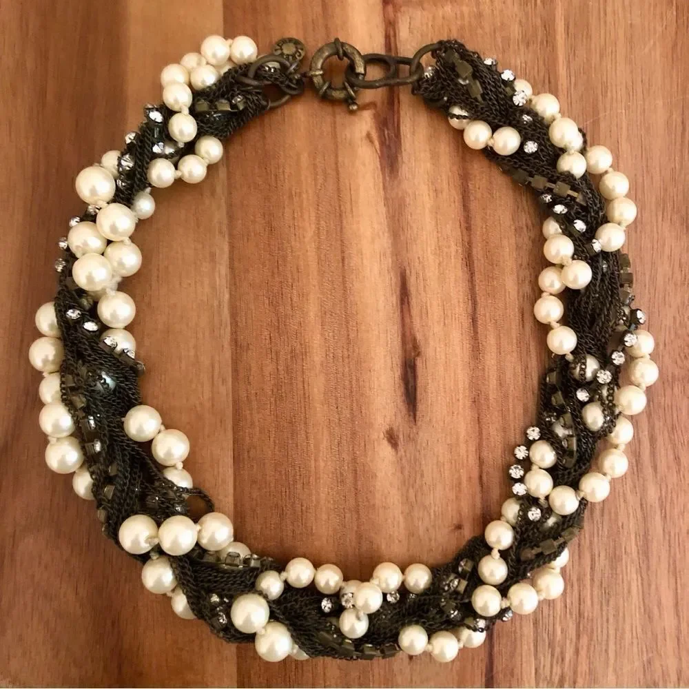 J.Crew | Mixed Media Statement Necklace | 20” Length